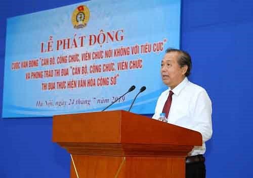 Phó Thủ tướng Thường trực dự Lễ phát động 'Nói không với tiêu cực' - ảnh 1